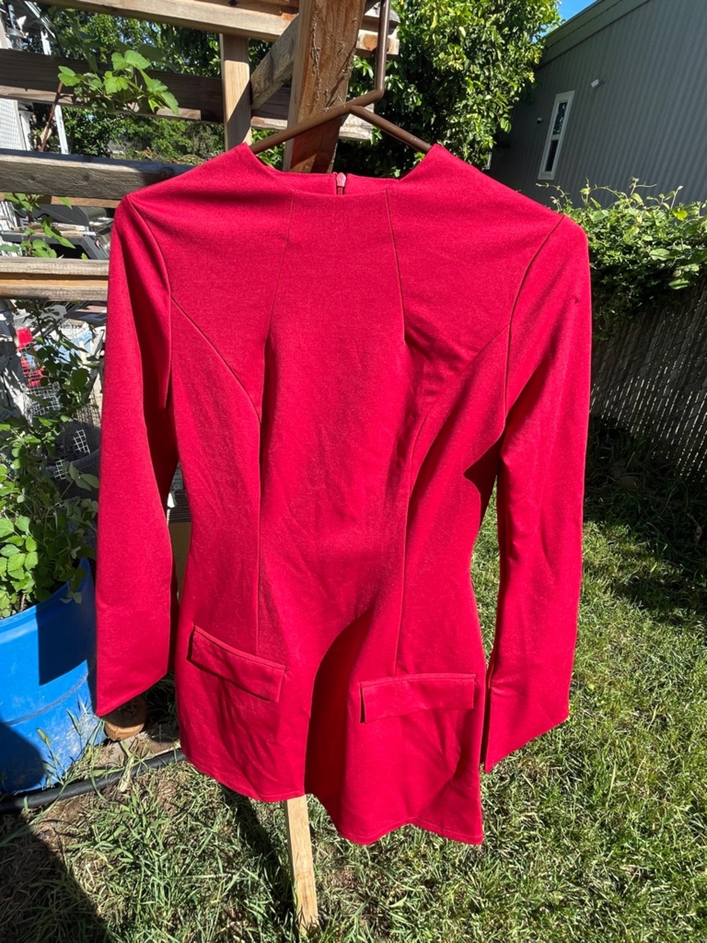 Women's Elegant Red Tailored Mini Dress